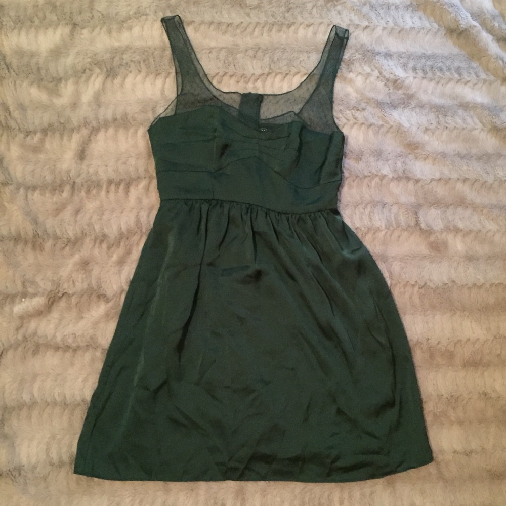 American Eagle green satin dress
